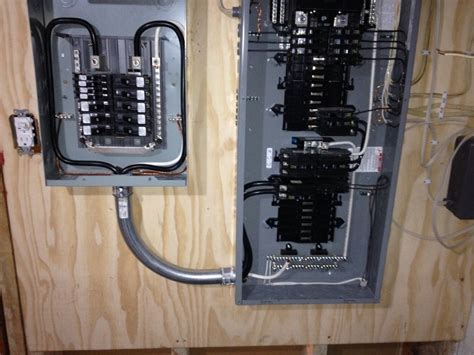 how to add a sub panel electrical box|installing sub panel in garage.